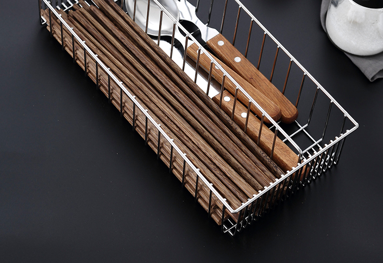 Senseyo304 alexipharmic ark of stainless steel tube chopsticks kitchen cutlery boxes chopsticks basket shelf