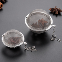 Tea Filter Filter Tea Ball Tea Maker Soup Ball Tea Ball Tea Ball Sauce Bottle Seasoning Ball 304 Stainless Steel Isolated Net