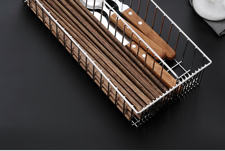 Senseyo304 alexipharmic ark of stainless steel tube chopsticks kitchen cutlery boxes chopsticks basket shelf