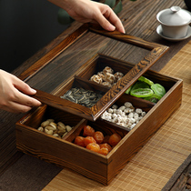 Chinese Dried Fruits Pan split Wedding Tea Table Dry Fruit Box Tea Point Box Living Room Snacks Nuts Melon tray Home