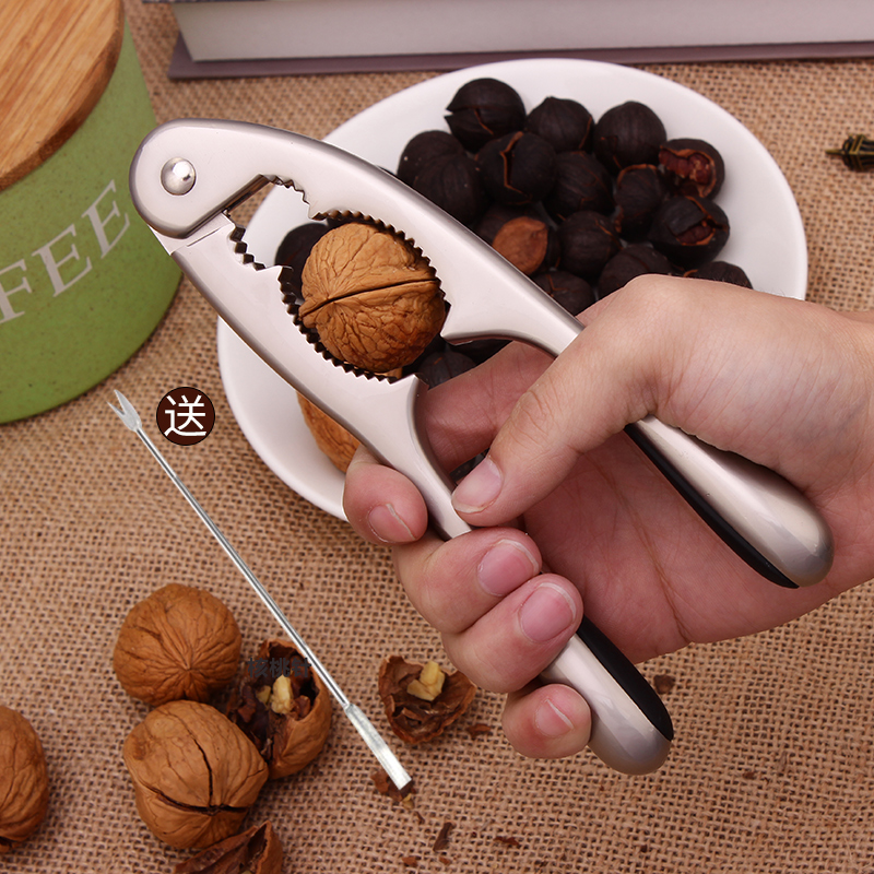 Peeling Walnut Clips Sturdy and Durable Nut Tongs Zinc Alloy Crab Tongs Kitchen Gadget Pecan Tongs