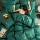 Длинная бархатная хлопковое зеленое h