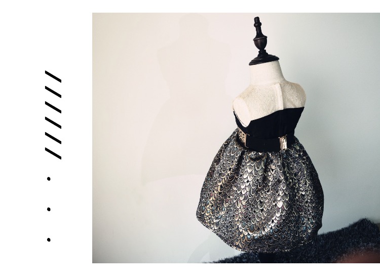 Trẻ em ăn mặc sàn diễn sân khấu sequin dress máy chủ đàn piano trang phục cô gái hiệu suất váy công chúa váy quần áo trẻ con