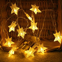 Battery box five-pointed star light string yard balcony room wedding romantic decoration star lantern landscape garden light