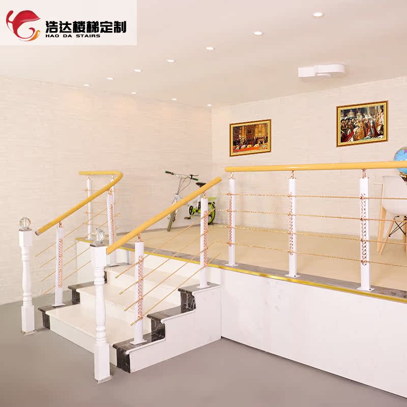 Stair guardrail balcony railing bay window fence safety handrail custom attic villa indoor column factory direct sales