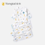 童泰 Детский комплект для новорожденных подходит для мужчин и женщин для девочек, демисезонное нижнее белье, пижама, 3 предмета, 0-2 мес.