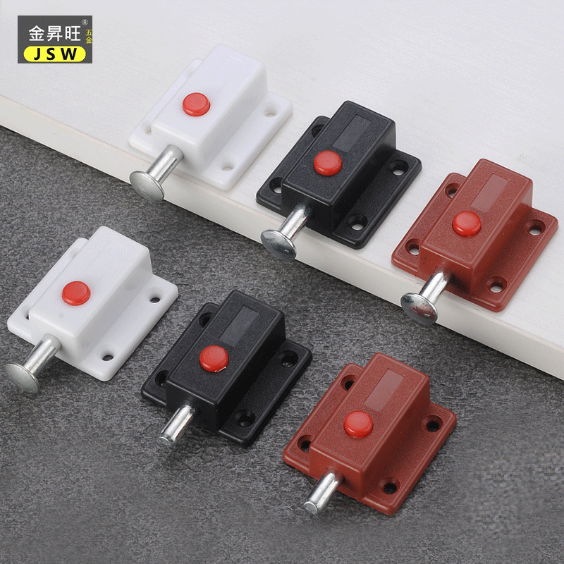 Thickened Plastic Integral Cabinet Spring Bolt Cabinet Door Spring Bolt Integral Cabinet Furniture Door Bolt Self-Bullet Bolt
