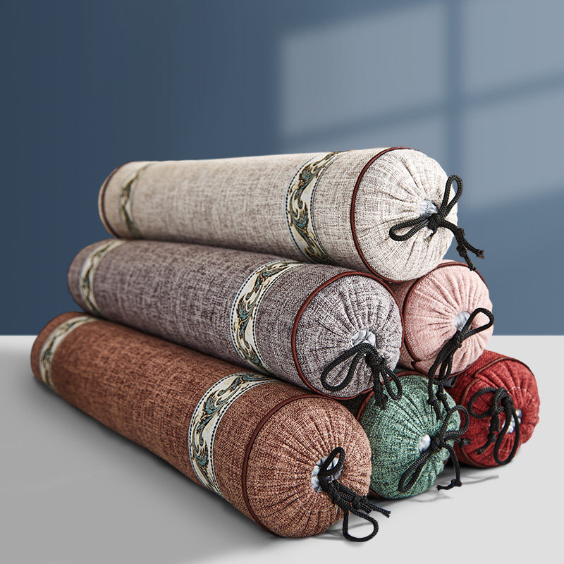 Buckwheat Semen Cassiae Round Pillow Sleeping Candy Cylindrical Round Home Single Double High Pillow Pillow Core Summer