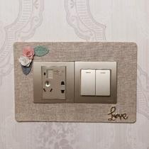 Wall frame switch protective cover anti-dirty wall sticker dust-proof living room bedroom paste-free home new decoration new