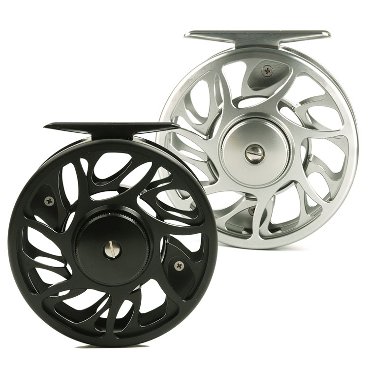 Left and right hand interchangeable machined aluminum flywheel 2 3 3 4 5 6 7 8 fly fishing wheel fly wheel Jiumei fishing gear