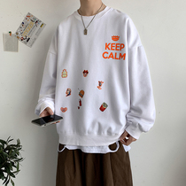 Spring and autumn clothes men loose trend roora couples coat harbor wind ins hats without hat round neck clothes Tide brand