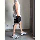 Черные нейлоновые летние шорты, баскетбольные спортивные быстросохнущие шелковые штаны для отдыха, в американском стиле, для бега