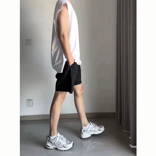 Черные нейлоновые летние шорты, баскетбольные спортивные быстросохнущие шелковые штаны для отдыха, в американском стиле, для бега
