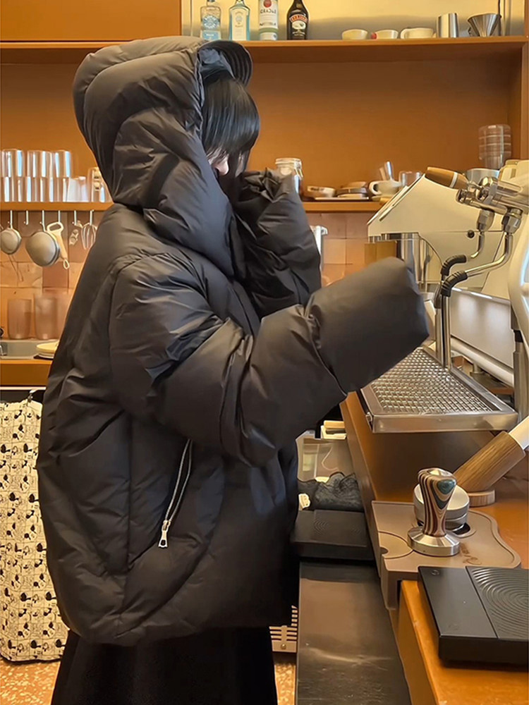 Cleanfit Lightweight down Cotton Jacket for Men, Winter Detachable Hood Deconstructed Coat, Thickened Short Puffer Jacket