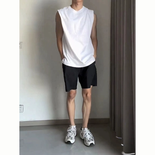 Черные нейлоновые летние шорты, баскетбольные спортивные быстросохнущие шелковые штаны для отдыха, в американском стиле, для бега