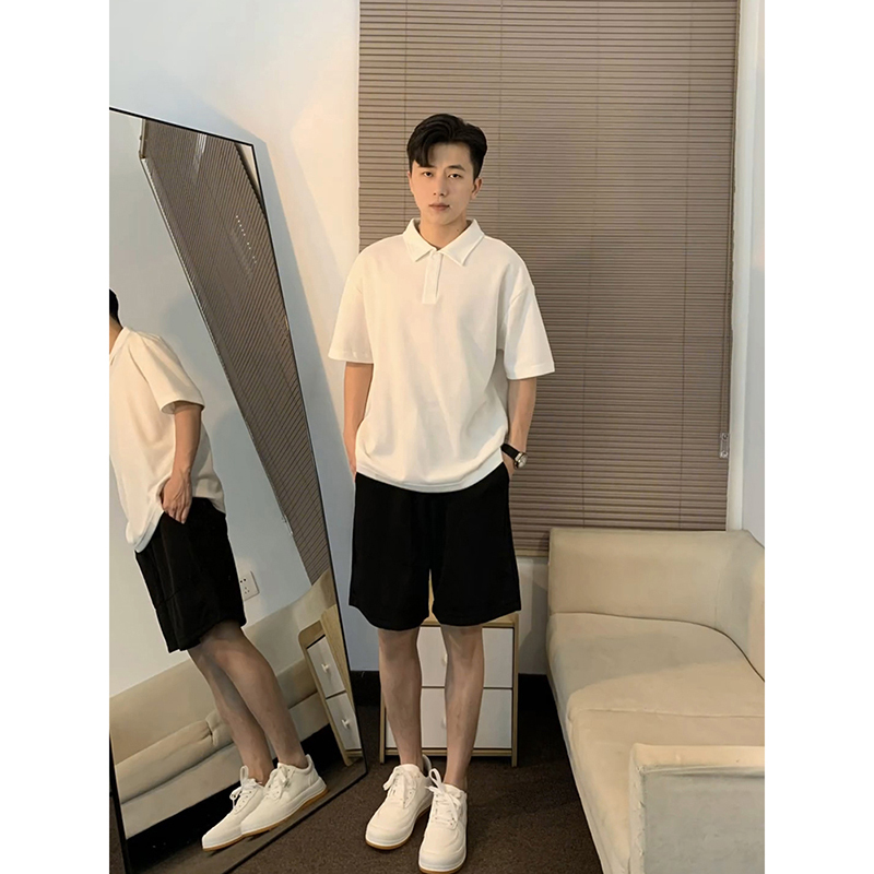 Cleanfit Black High-Waisted Shorts for Men, Summer Outerwear, American-Style Basketball Pants, Casual Sports Five-Point Shorts