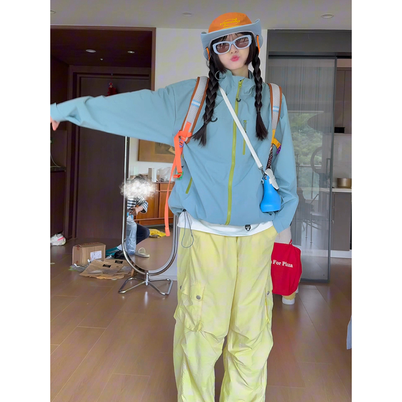 Dopamine Hooded Sun Protection Clothing for Men and Women, Summer Outdoor American-Style Jacket, Lightweight, Quick-Drying Cycling Couple Jacket