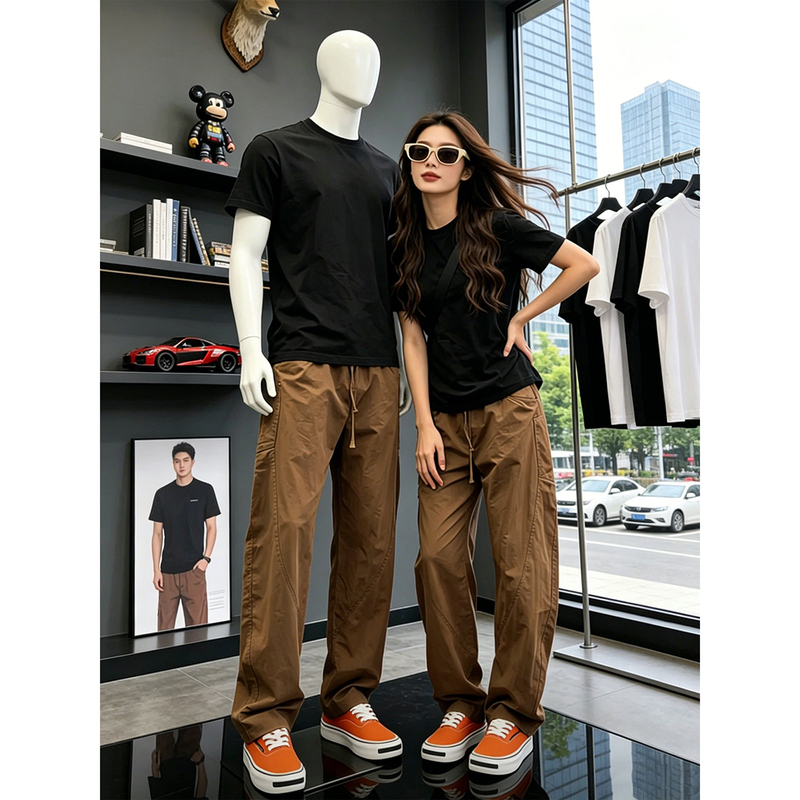 Melard Lumberjack Slant-Cut Curved Knife Pants for Men and Women, Summer Thin Straight-Leg Quick-Dry Paratrooper Pants, Outdoor Sports Hiking Pants