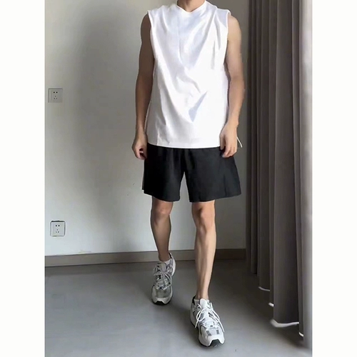 Черные нейлоновые летние шорты, баскетбольные спортивные быстросохнущие шелковые штаны для отдыха, в американском стиле, для бега