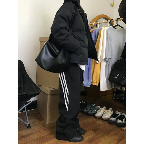 Черный легкий и тонкий демисезонный пуховик, короткая куртка, оверсайз