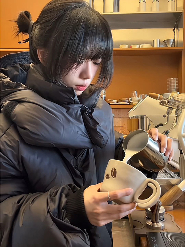 Cleanfit Lightweight down Cotton Jacket for Men, Winter Detachable Hood Deconstructed Coat, Thickened Short Puffer Jacket