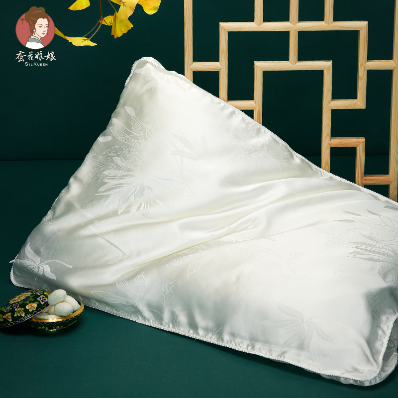Silkworm Flower Empress Silk Pillow 100 Mulberry Silk Single Pillow Core Comfortable Cervical Spine Adult Pillow