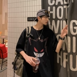 Tide, трендовая мультяшная футболка с коротким рукавом, оверсайз