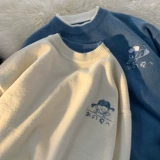 Комплект, демисезонный трикотажный трендовый свитер для отдыха для школьников для влюбленных, оверсайз, в корейском стиле