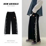 Штаны в стиле хип-хоп, коллекция 2022, оверсайз, свободный крой