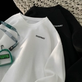 Демисезонная толстовка, лонгслив, в американском стиле, подходит для подростков, круглый воротник