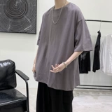 Трендовая футболка с коротким рукавом для отдыха, коллекция 2021, оверсайз, в корейском стиле, круглый воротник, короткий рукав