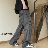 Осенние штаны, трендовые повседневные брюки, в американском стиле, оверсайз, свободный прямой крой
