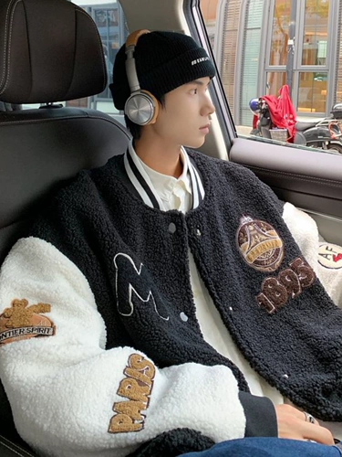 Зимняя куртка, бархатный бейсбольный пуховик, в американском стиле, большой размер, увеличенная толщина