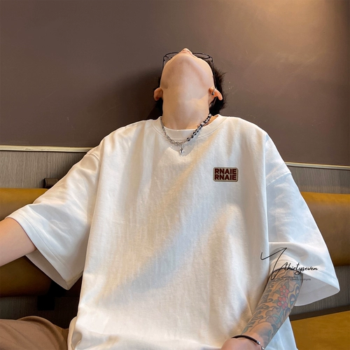 Осенняя футболка с коротким рукавом, спортивная утепленный лонгслив для отдыха, в американском стиле, оверсайз