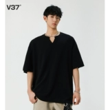 V37 Летняя свежая футболка с коротким рукавом, комплект для отдыха, изысканный стиль, оверсайз