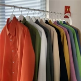 Цветная летняя рубашка, базовый лонгслив для отдыха, куртка для влюбленных, в американском стиле, оверсайз