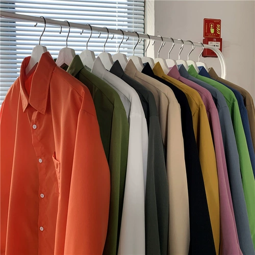 Цветная летняя рубашка, куртка для влюбленных для отдыха, в американском стиле, изысканный стиль, оверсайз