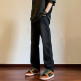 V37 Черные джинсы, эластичные приталенные штаны, в американском стиле, свободный прямой крой