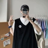 Футболка с коротким рукавом, трендовый брендовый комплект для отдыха, в корейском стиле