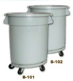 Chaobao B-102 101 round storage bucket with base 120 liters four-wheeled trash can with lid waste storage bucket