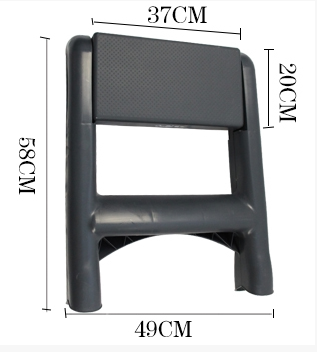 SuperBao B-099C foot-pedalling convenient two-step ladder thickened plastic folding ladder Family cleaning employing character ladder