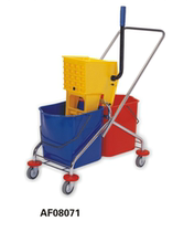 Baiyun AF08071 double bucket water squeezer bucket 46L squeeze water truck mop bucket cleaning bucket bucket