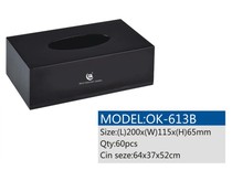 North Olympic promotion OK-613A B square ABS plastic desktop facial tissue box drawing paper tissue box