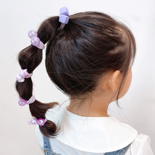 Эластичная милая детская резинка для волос, безвредный аксессуар для волос, не повреждает волосы