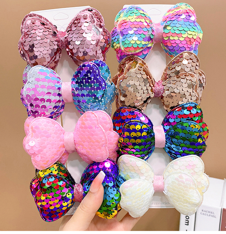 Fashion Bow Knot Cloth Sequins Hair Clip 1 Piece display picture 1