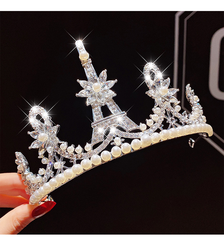 Tocado De Corona De Princesa Niños Niñas Bebé Diadema De Cristal De Corona Grande display picture 9