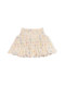 Mof Gift Shop Summer Retro Beige Polka Dot Pleated Mesh Pumpkin Tutu Skirt Design Short Skirt for Women