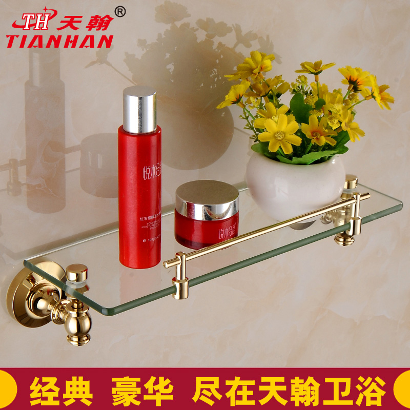 Tianhan bathroom amenities European style all copper plated gold single glazed vanity shelf bathroom pendant