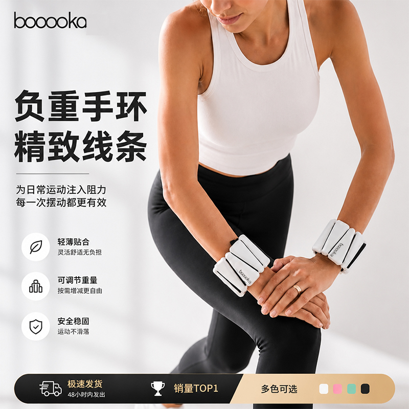 [Same Model as Guan Xiaotong] Booooka Light Curve Second-Generation Detachable Fitness Weight-Bearing Bracelet - for Daily Wear