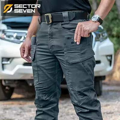 District 7 IX11 Geling Spring and autumn overalls men's multi-pocket pants men's trousers straight slim commuter tactical pants